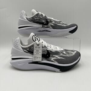 Mens Size 9 Nike GT Cut 2 Black White Oreo Basketball Sneakers FJ8915 100 NEW
